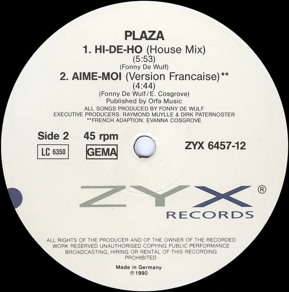 Plaza - Hi-De-Ho | ZYX Records (ZYX 6457-12) - 4