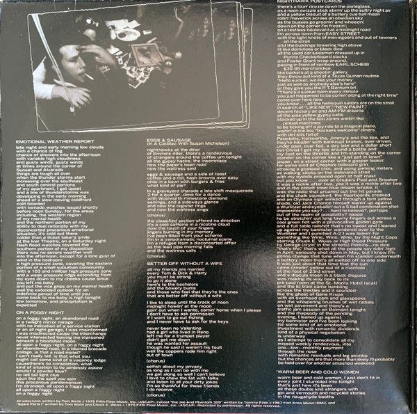 Tom Waits - Nighthawks At The Diner | Asylum Records (7E-2008) - 2 Tom Waits - Nighthawks At The Diner | Asylum Records (7E-2008) - 2