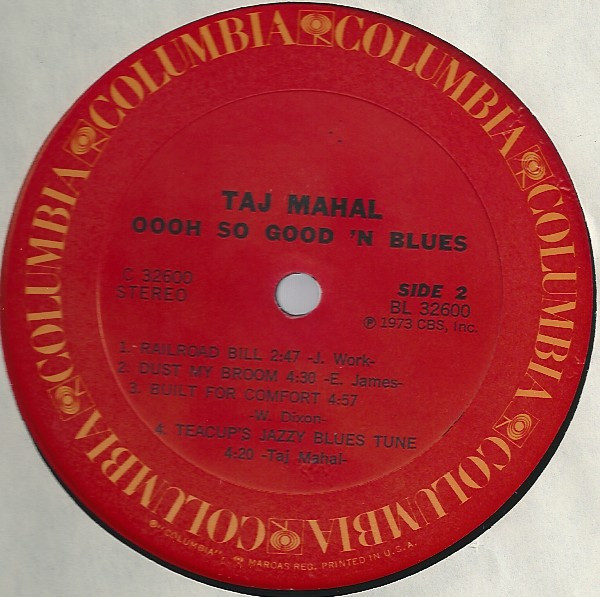 Taj Mahal - Oooh So Good 'N Blues | Columbia (C 32600) - 3 Taj Mahal - Oooh So Good 'N Blues | Columbia (C 32600) - 3