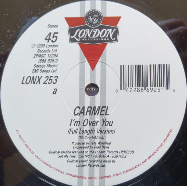 Carmel - I'm Over You | London Records (LONX 253) - 3