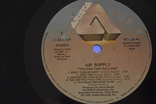 Air Supply - The One That You Love | Arista (I-203769) - 4