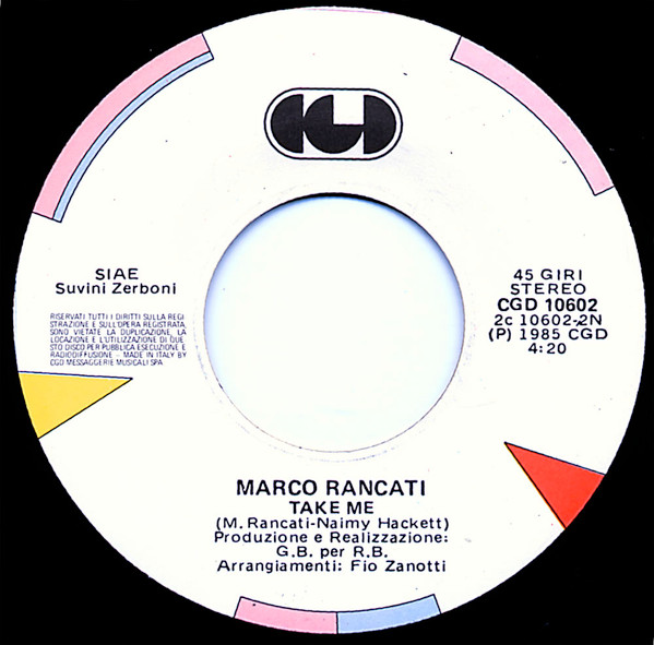 Mark Rancati - Occhi Neri | CGD (CGD 10602) - 4