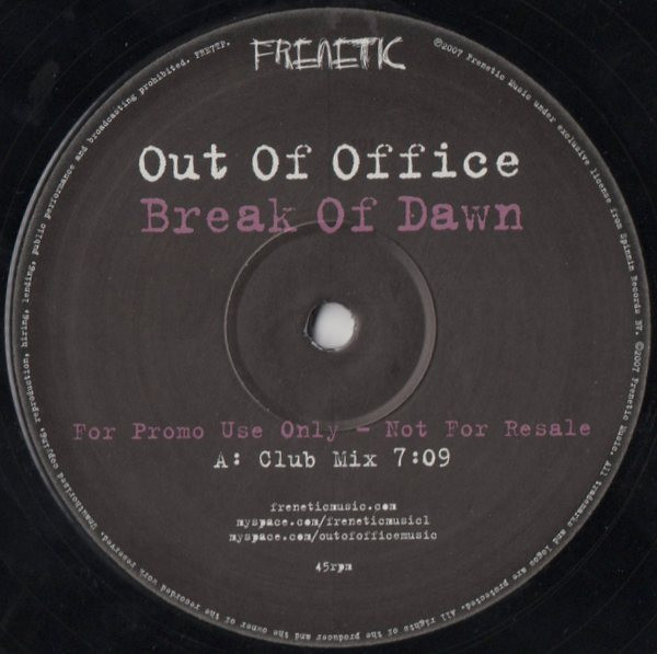 Out Of Office - Break Of Dawn | Frenetic Music (FRE7TP)