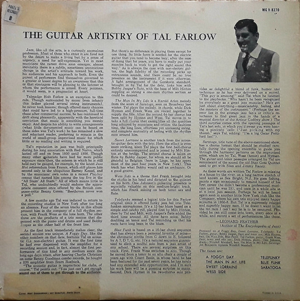 The Guitar Artistry Of Tal Farlow