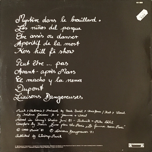 Liaisons Dangereuses - Liaisons Dangereuses | Roadrunner Records (RR 9982) - 2
