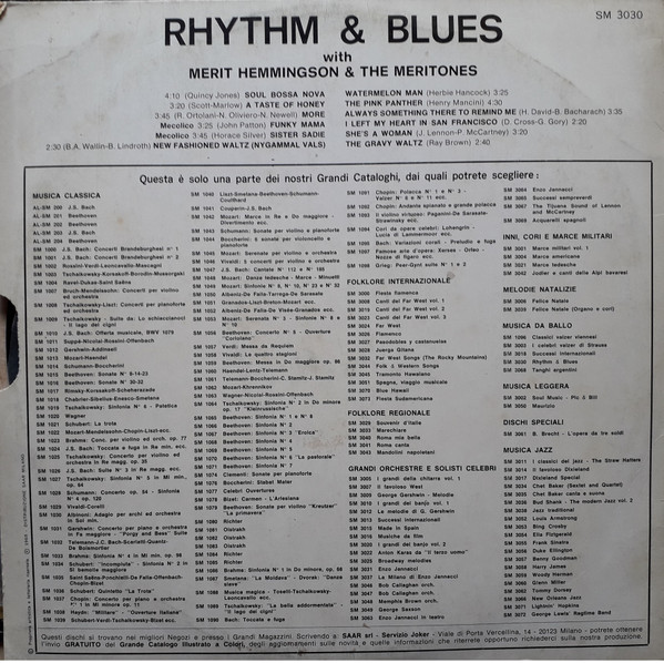 Merit Hemmingson & The Meritones - Rhythm & Blues | Joker (SM 3030) - 2 Merit Hemmingson & The Meritones - Rhythm & Blues | Joker (SM 3030) - 2