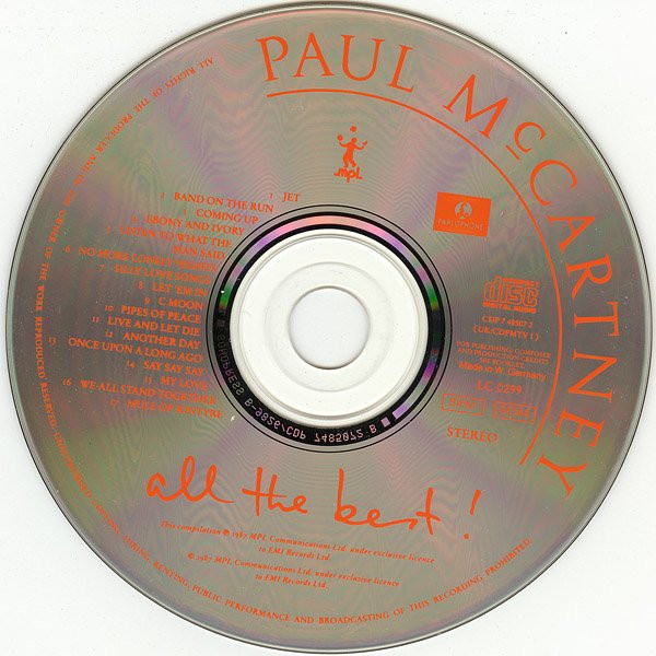 Paul McCartney - All The Best! | Parlophone (CDP 7 48507 2) - 3