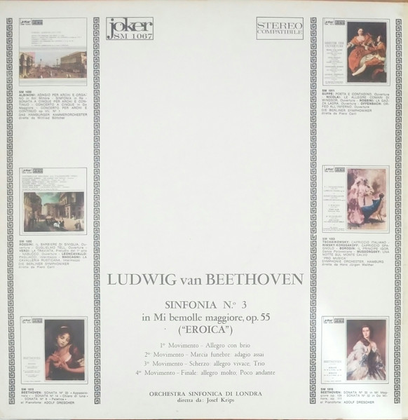 Ludwig van Beethoven - London Symphony Orchestra Diretta Da Josef Krips - Sinfonia N.° 3 ("Eroica") | Joker (SM 1067) - 2