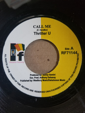 Thriller U - Call Me | Record Factory (RF71144) - main
