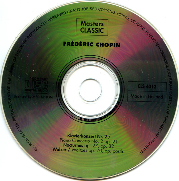Frédéric Chopin - Piano Concerto No. 2 / Nocturnes Op. 27 & Op. 32 / Waltzes Op. 70 | Masters Classic (CLS 4012) - 3