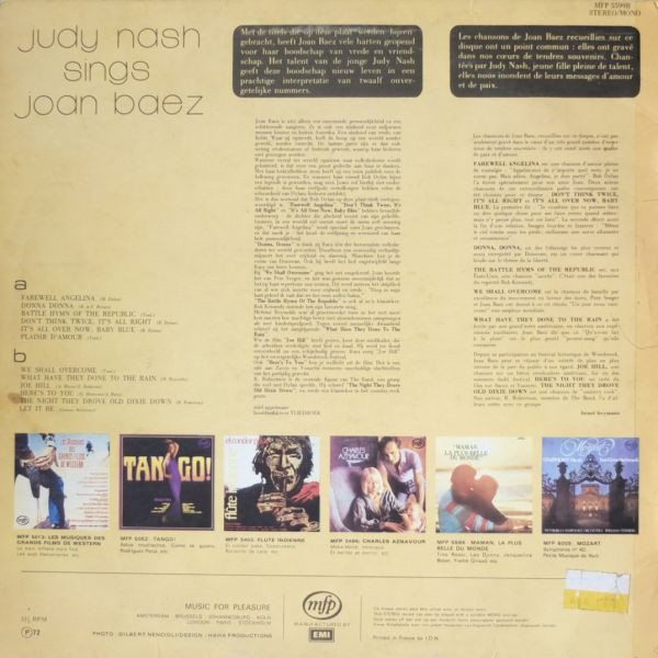 Judy Nash - Judy Sings Joan Baez | Music For Pleasure (MFP 5599) - 2 Judy Nash - Judy Sings Joan Baez | Music For Pleasure (MFP 5599) - 2