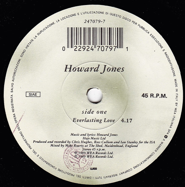 Howard Jones - Everlasting Love | WEA (247079-7) - 4