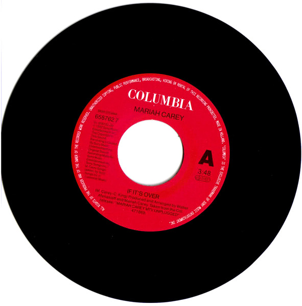 Mariah Carey - If It's Over - MTV Unplugged Single | Columbia (658762 7) - 2