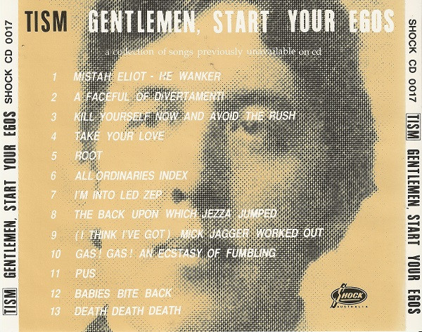 TISM - Gentlemen, Start Your Egos CD | Shock (SHOCK CD 0017) - 2