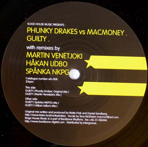 Phunky Drakes Vs Macmoney - Guilty | Eloge House Music (elo-008) - main