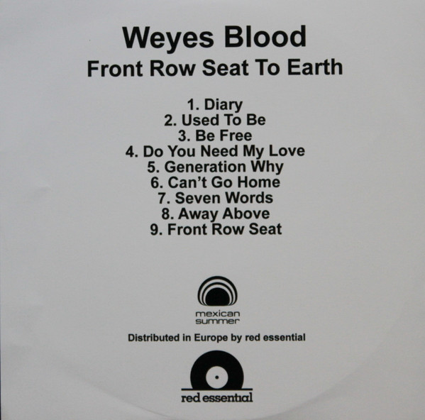 Weyes Blood - Front Row Seat To Earth | Mexican Summer (none) - 2