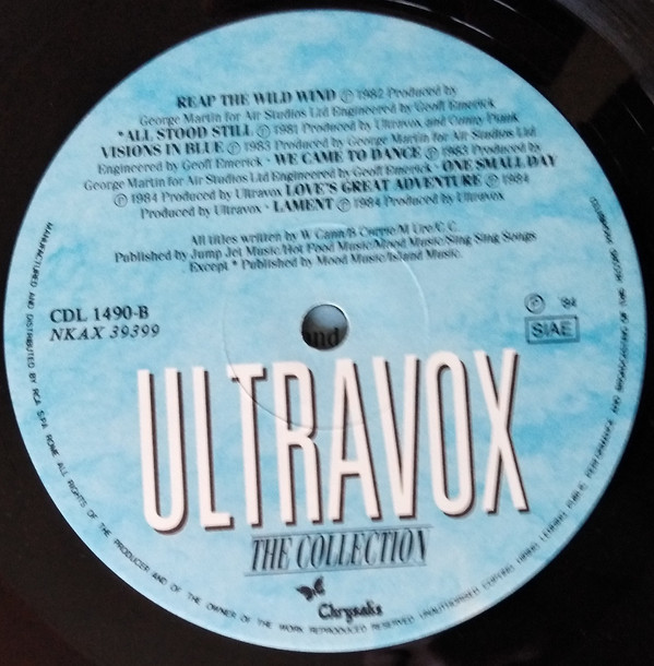 Ultravox - The Collection | Chrysalis (CDL 1490) - 2 Ultravox - The Collection | Chrysalis (CDL 1490) - 2
