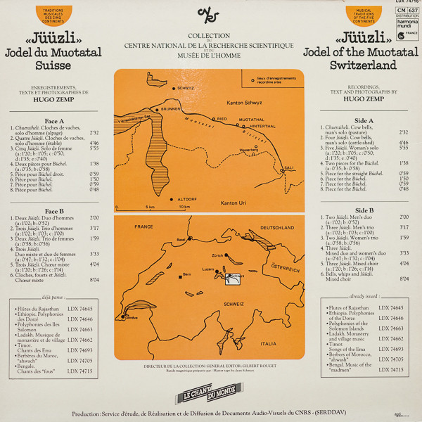 Various - "Jüüzli" - Jodel Du Muotatal (Suisse) / "Jüüzli" - Yodel Of The Muotatal (Switzerland) | Le Chant Du Monde (LDX 74 716) - 2
