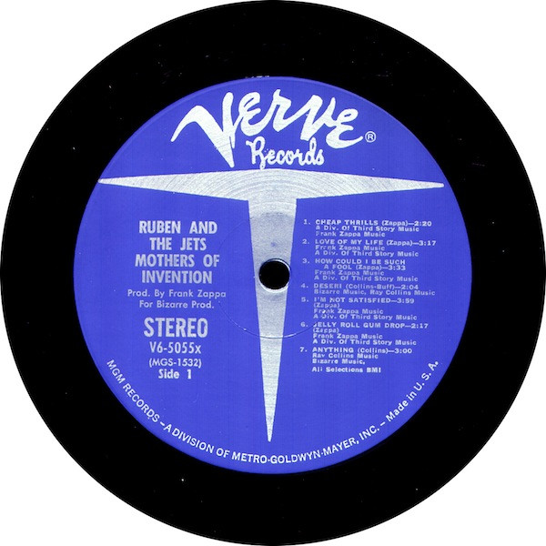 The Mothers - Cruising With Ruben & The Jets | Verve Records (V6-5055-X) - 4 The Mothers - Cruising With Ruben & The Jets | Verve Records (V6-5055-X) - 4