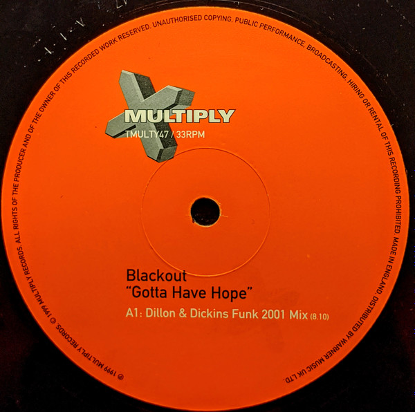 Blackout - Gotta Have Hope | Multiply Records (TMULTY47) - 3