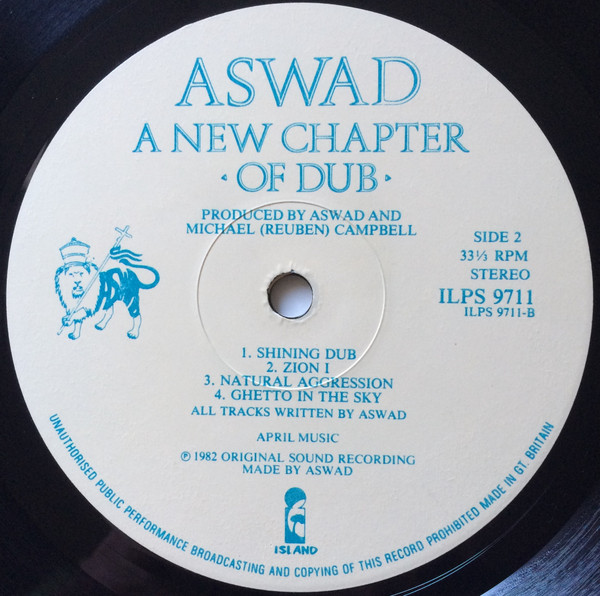 Aswad - A New Chapter Of Dub | Island Records (ILPS 9711) - 2 Aswad - A New Chapter Of Dub | Island Records (ILPS 9711) - 2
