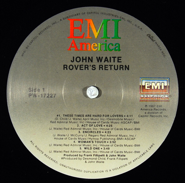 John Waite - Rover's Return | EMI America (PW-17227) - 3 John Waite - Rover's Return | EMI America (PW-17227) - 3