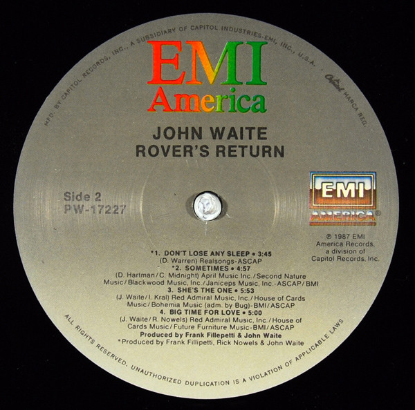 John Waite - Rover's Return | EMI America (PW-17227) - 4 John Waite - Rover's Return | EMI America (PW-17227) - 4