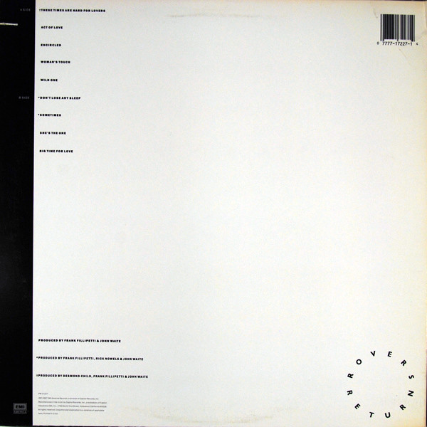 John Waite - Rover's Return | EMI America (PW-17227) - 2 John Waite - Rover's Return | EMI America (PW-17227) - 2