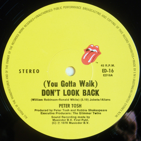 Peter Tosh - (You Gotta Walk) Don't Look Back | Rolling Stones Records (ED.16) - 3