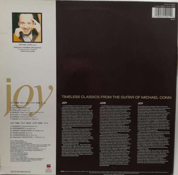 Michael Conn / English Chamber Orchestra / Leslie Williams - Joy | Decca (425 201-1) - 2