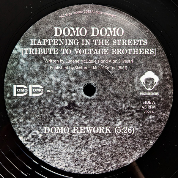 Domo Domo - Happening In The Streets (Tribute To Voltage Brothers) | Vega Records (VR214) - 3 Domo Domo - Happening In The Streets (Tribute To Voltage Brothers) | Vega Records (VR214) - 3
