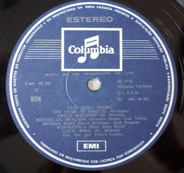 Duo Ouro Negro - O Espectáculo É Ouro Negro | Columbia (8E 046-40226) - 3
