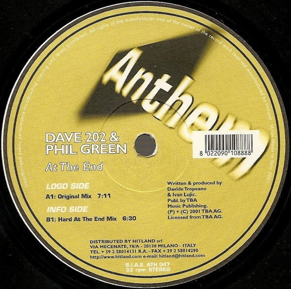 Dave 202 & Phil Green - At The End | Anthem (ATH 047) - main