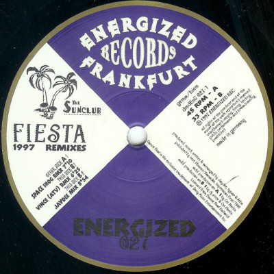 The Sunclub - Fiesta (1997 Remixes) | Energized Records (Energized 027) - 3 The Sunclub - Fiesta (1997 Remixes) | Energized Records (Energized 027) - 3