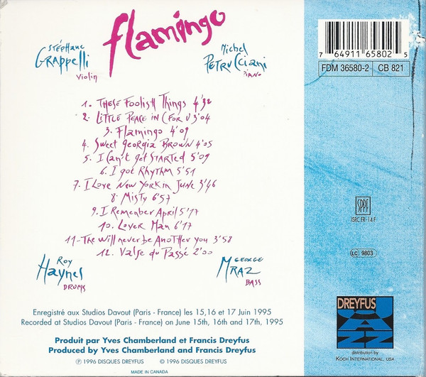 Stéphane Grappelli - Michel Petrucciani , Roy Haynes , George Mraz - Flamingo | Dreyfus Jazz (FDM 36 580-2) - 2