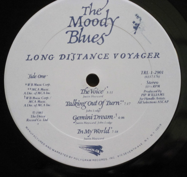 The Moody Blues - Long Distance Voyager | Threshold (TRL-1-2901) - 3 The Moody Blues - Long Distance Voyager | Threshold (TRL-1-2901) - 3