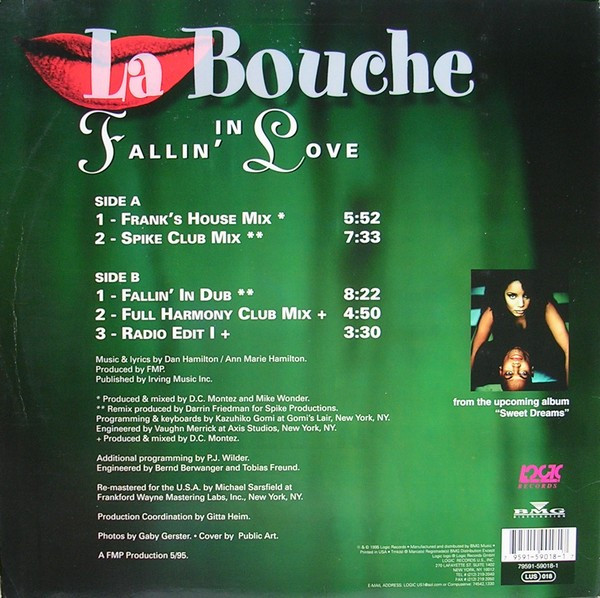 La Bouche - Fallin' In Love | Logic Records (LUS 018) - 2
