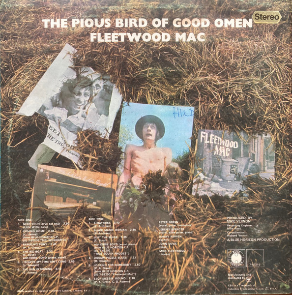 Fleetwood Mac - The Pious Bird Of Good Omen | Blue Horizon (7-63215) - 2 Fleetwood Mac - The Pious Bird Of Good Omen | Blue Horizon (7-63215) - 2