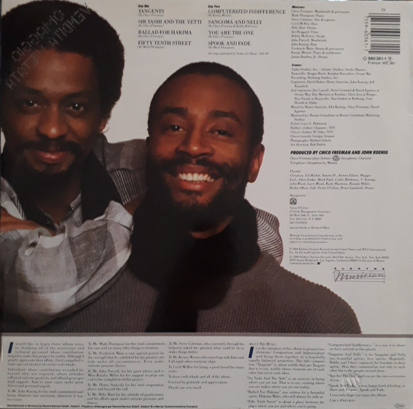 Chico Freeman Featuring Bobby McFerrin - Tangents | Elektra Musician (960 361-1) - 2 Chico Freeman Featuring Bobby McFerrin - Tangents | Elektra Musician (960 361-1) - 2