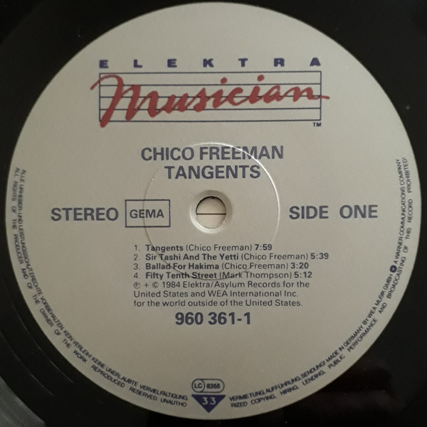Chico Freeman Featuring Bobby McFerrin - Tangents | Elektra Musician (960 361-1) - 3 Chico Freeman Featuring Bobby McFerrin - Tangents | Elektra Musician (960 361-1) - 3