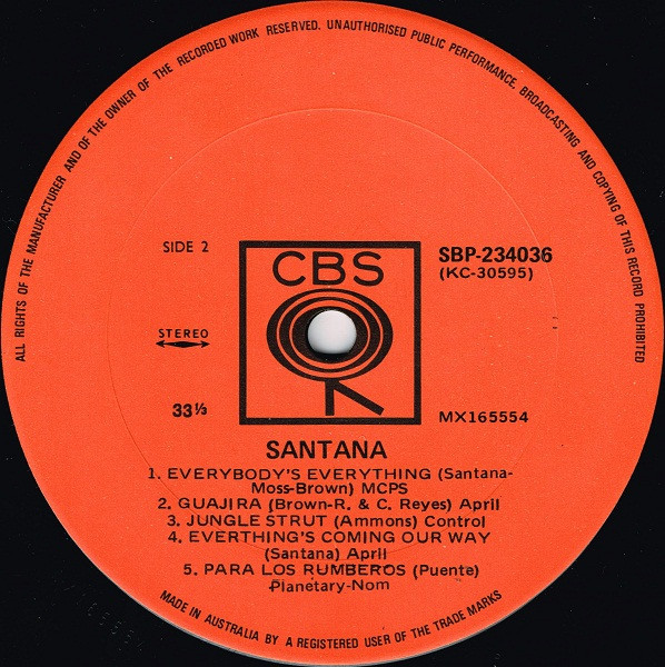 Santana - Santana | CBS (SBP 234036) - 4 Santana - Santana | CBS (SBP 234036) - 4