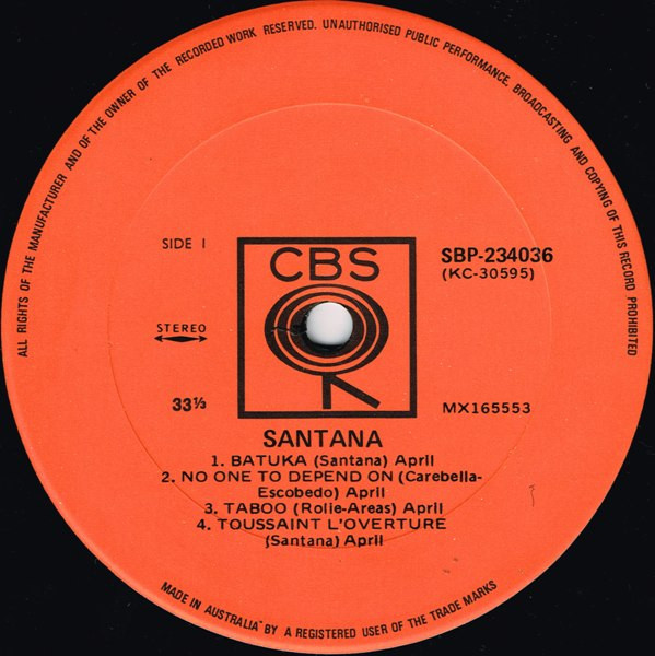 Santana - Santana | CBS (SBP 234036) - 3 Santana - Santana | CBS (SBP 234036) - 3