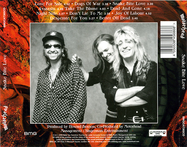 Motörhead - Snake Bite Love | BMG (BMGCAT365CD) - 2