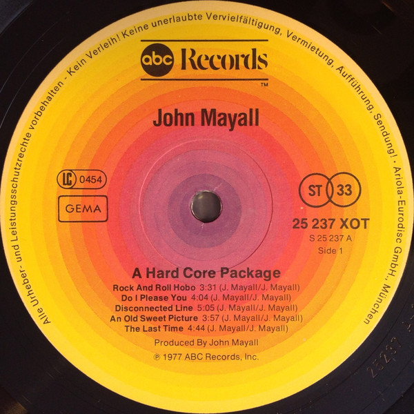 John Mayall - A Hard Core Package | ABC Records (25 237 XOT) - 3