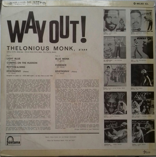 Thelonious Monk - Way Out! | Fontana (683.263 JCL) - 2 Thelonious Monk - Way Out! | Fontana (683.263 JCL) - 2