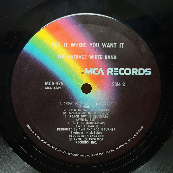 Average White Band - Put It Where You Want It | MCA Records (MCA-475) - 4 Average White Band - Put It Where You Want It | MCA Records (MCA-475) - 4