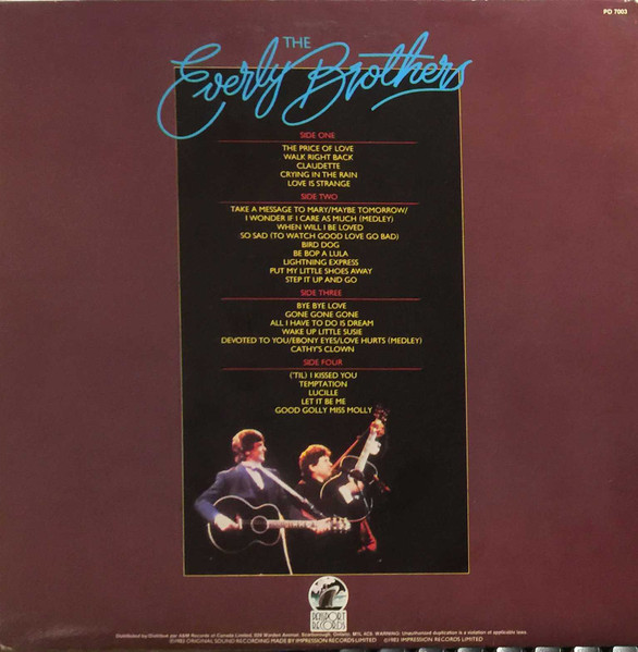 Everly Brothers - Reunion Concert (2LP) [Vinyl] | Passport Records (PD 7003) - 3