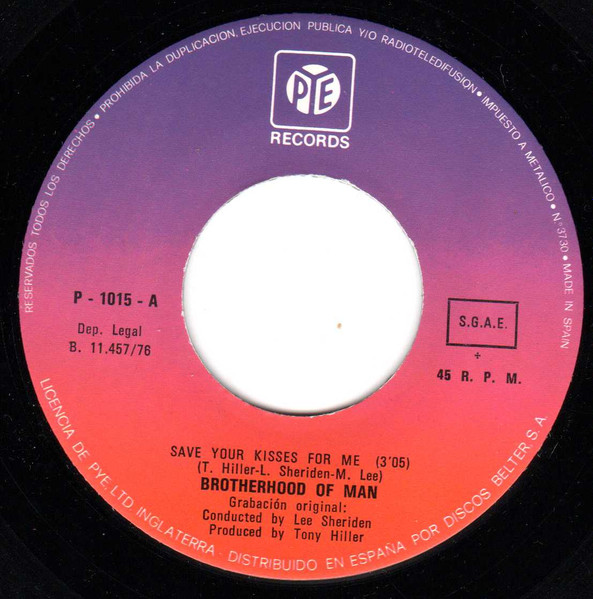 Brotherhood Of Man - Save Your Kisses For Me | Pye Records (P.1.015) - 4 Brotherhood Of Man - Save Your Kisses For Me | Pye Records (P.1.015) - 4