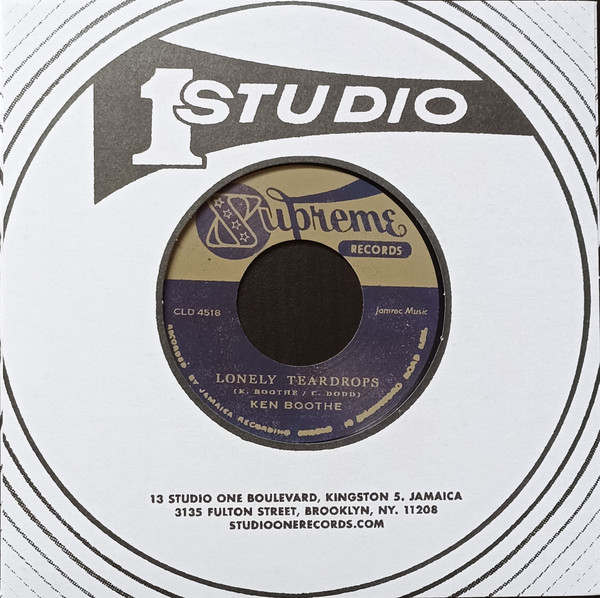 Ken Boothe - Lonely Teardrops / Oo Wee Baby | Supreme Records (CLD 4518) - 2