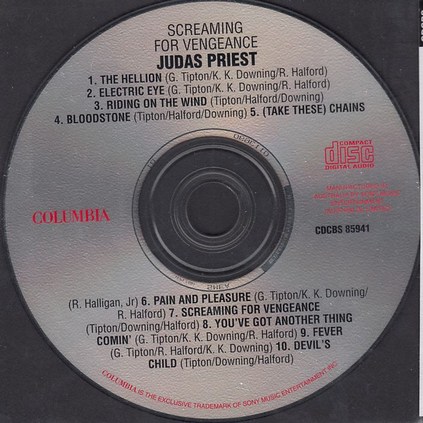 Judas Priest - Screaming For Vengeance | CBS (CDCBS 85941) - 3